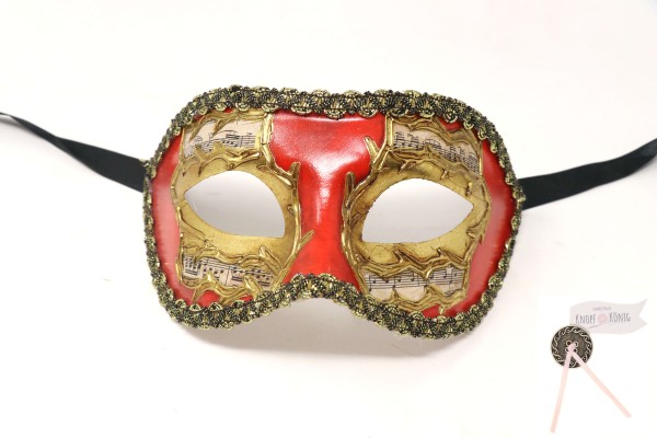 echte venezianische Maske, Mozart rot