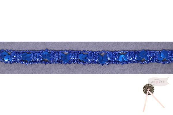 Paillettenborte blau, 10mm