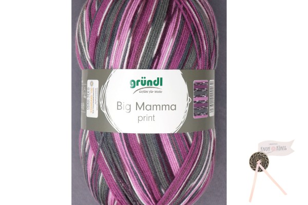 Big Mamma print, grau-pink