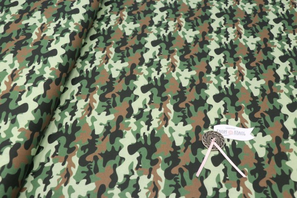 Baumwollstoff Camouflage hell